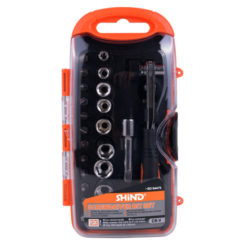 23Pcs, Mini Low Profile 90 Degree Offset Ratchet Screwdriver Set